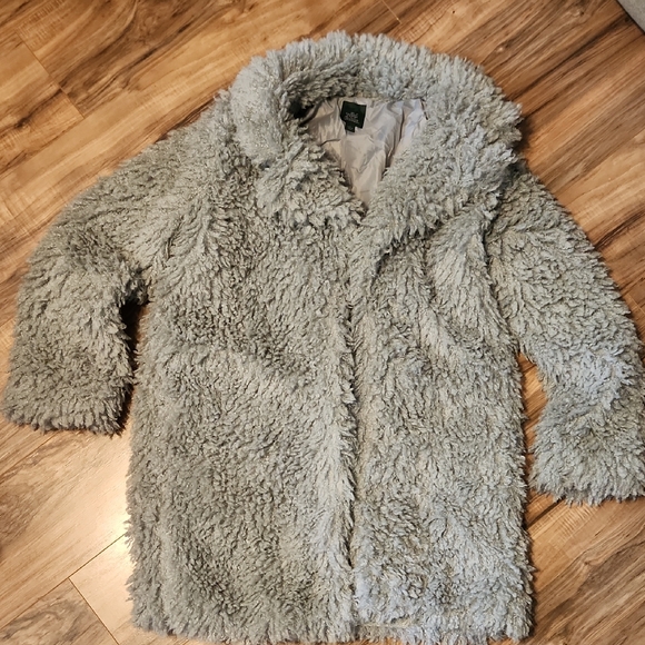 Cozy Blue Faux Fur Coat - Picture 1 of 4
